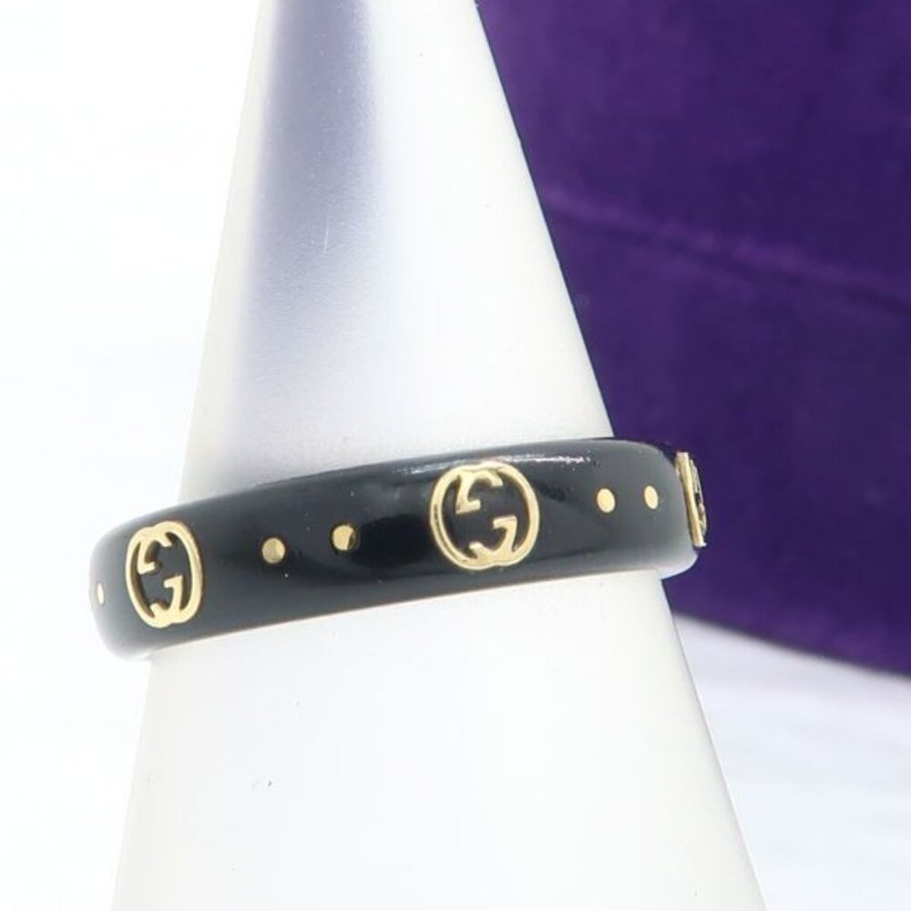 Gucci Icon Interlocking G 18Kring 50 Corundum 18K With Case Ring - Picture 3 of 10